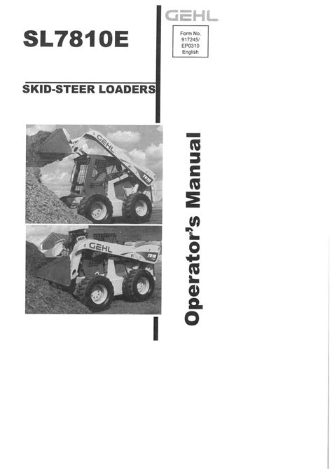 gehl skid steer 7810 specs|gehl 7810 operators manual.